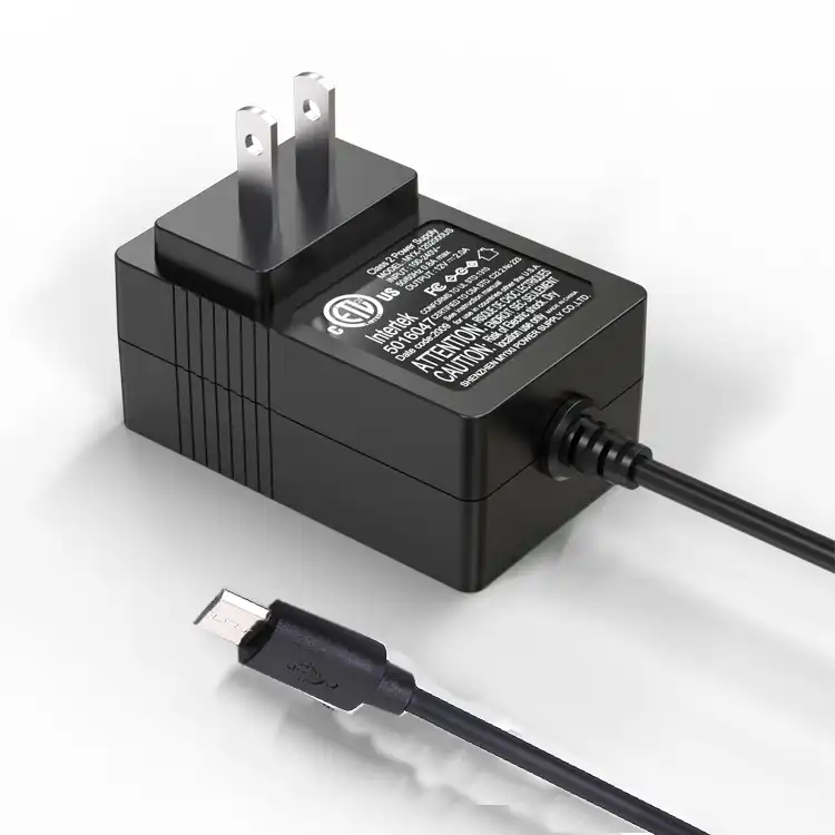 5v3a power adapter us black